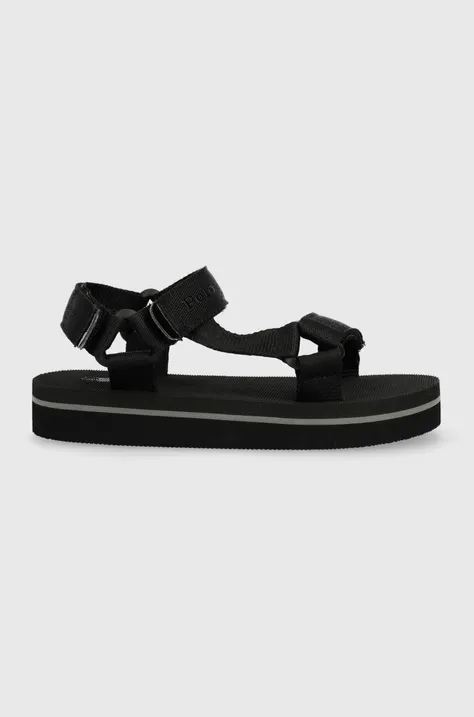 Otroški sandali Polo Ralph Lauren črna barva
