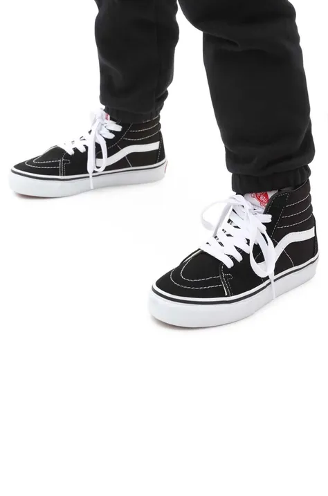 Detské tenisky Vans UY SK8 Hi BLACK/TRUE WHIT čierna farba