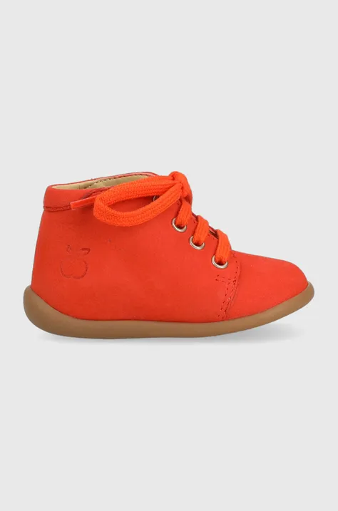 Дитячі шкіряні туфлі Pom D'api колір помаранчевий