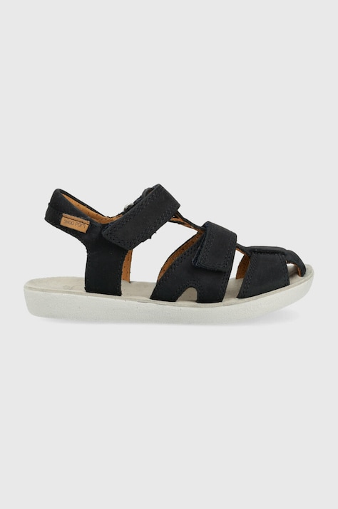 Детски сандали от велур Shoo Pom в тъмносиньо