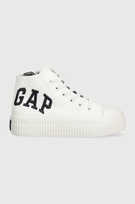 Παιδικά πάνινα παπούτσια GAP χρώμα: άσπρο