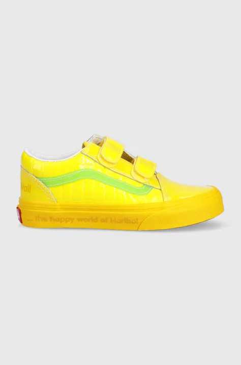 Παιδικά πάνινα παπούτσια Vans UY Old Skool V HARB CHBD χρώμα: κίτρινο