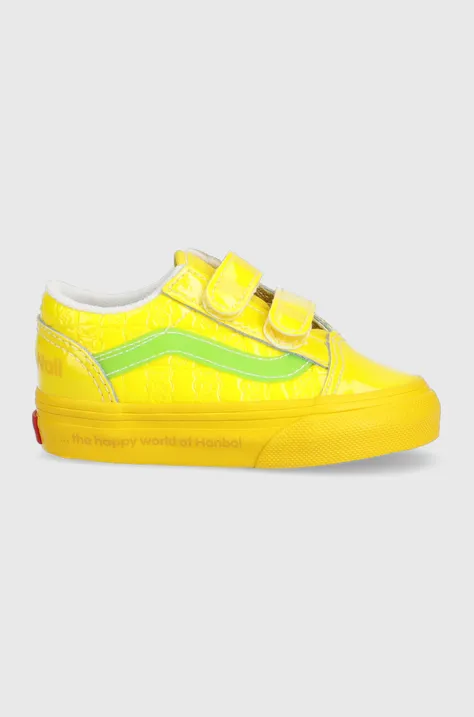 Παιδικά πάνινα παπούτσια Vans TD Old Skool V HARB CHBD χρώμα: κίτρινο