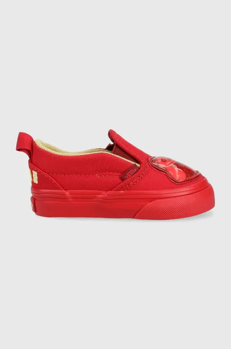 Παιδικά πάνινα παπούτσια Vans Slip-On V HARIBO HARB GOLD χρώμα: κόκκινο