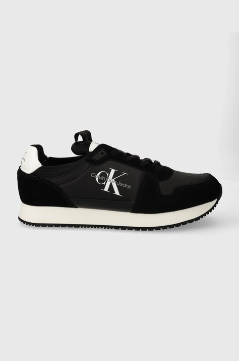Tenisky Calvin Klein Jeans RUNNER SOCK LACEUP NY-LTH černá barva, YM0YM00553