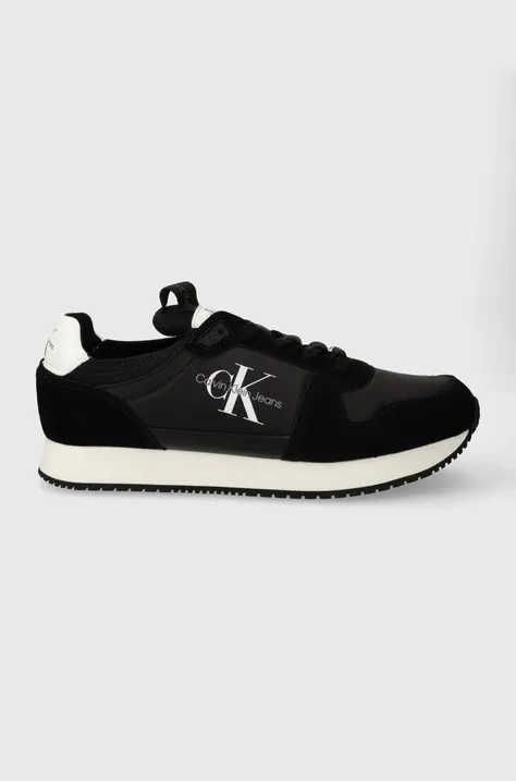 Αθλητικά Calvin Klein Jeans RUNNER SOCK LACEUP NY-LTH χρώμα: μαύρο, YM0YM00553