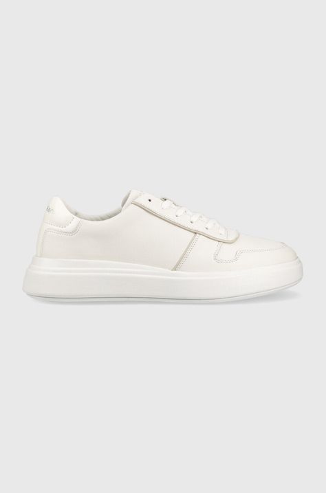 Kožené sneakers boty Calvin Klein HM0HM00992 LOW TOP LACE UP PIPING