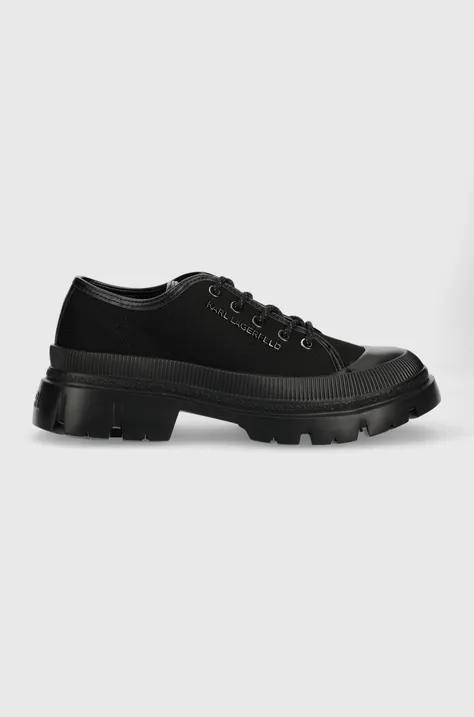 Πάνινα παπούτσια Karl Lagerfeld KL25211 TREKKA MENS χρώμα: μαύρο KL25211 F3KL25211