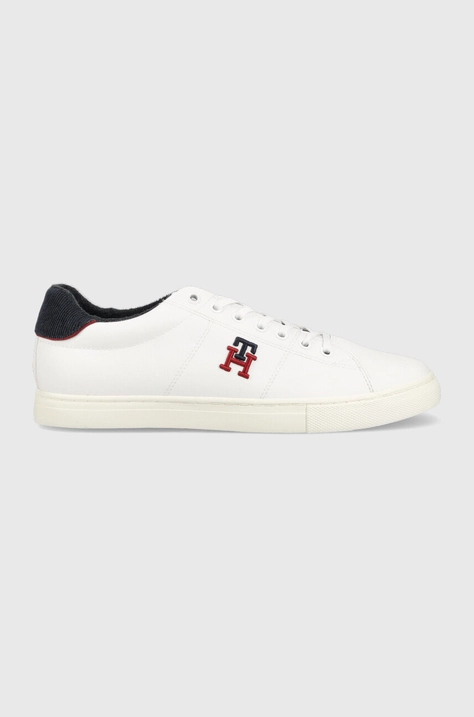 Sneakers boty Tommy Hilfiger Fm0fm04350 Core Vulc Varsity Monogram bílá barva