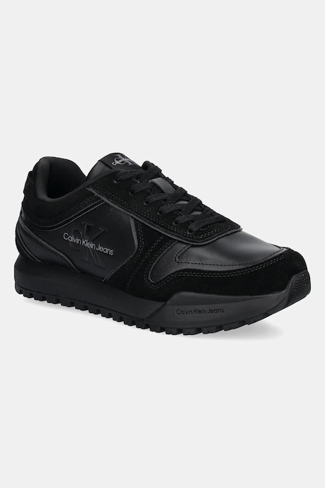 Calvin Klein Jeans sneakers din piele TOOTHY RUNNER IRREGULAR LINES culoarea negru