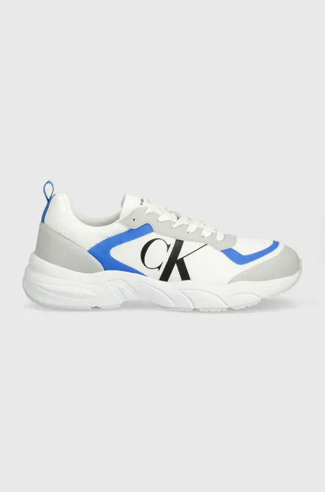 Αθλητικά Calvin Klein Jeans RETRO TENNIS MESH χρώμα: άσπρο, YM0YM00638