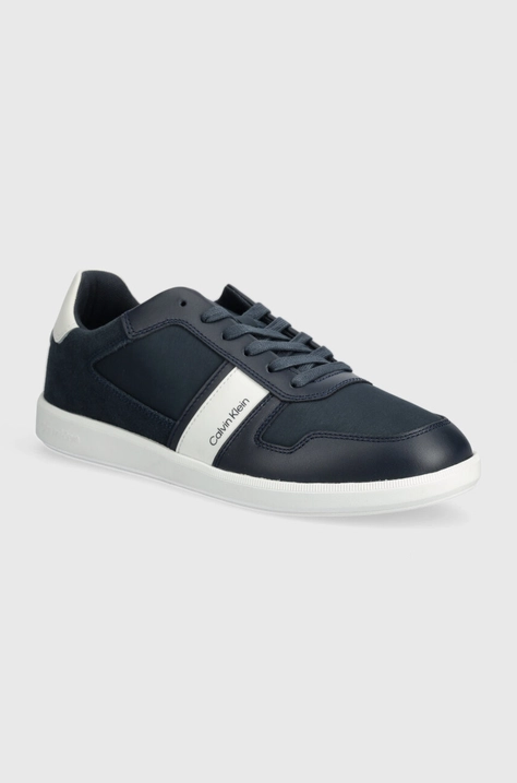 Tenisice Calvin Klein LOW TOP LACE UP MIX boja: tamno plava, HM0HM00491