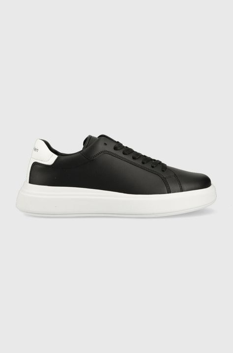 Kožené sneakers boty Calvin Klein LOW TOP LACE UP LTH
