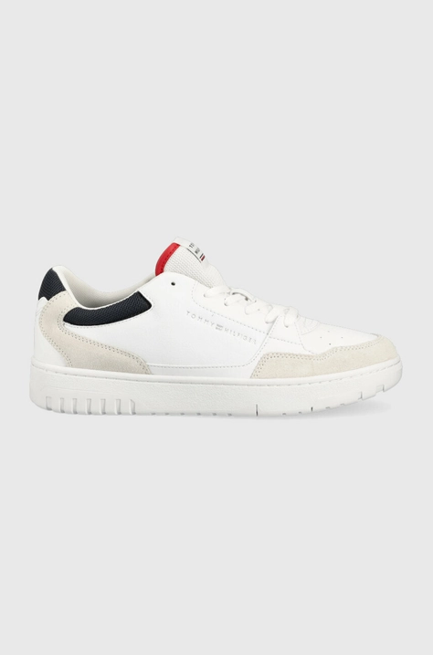 Sneakers boty Tommy Hilfiger TH BASKET CORE RWB bílá barva, FM0FM04730