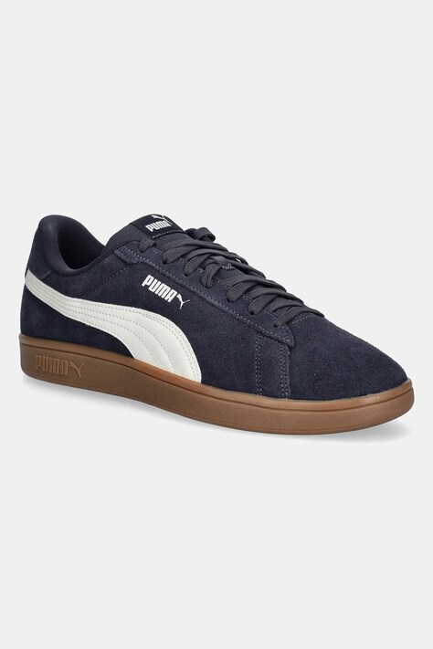Puma sneakers din piele intoarsă PUMA Smash 3.0 culoarea albastru marin