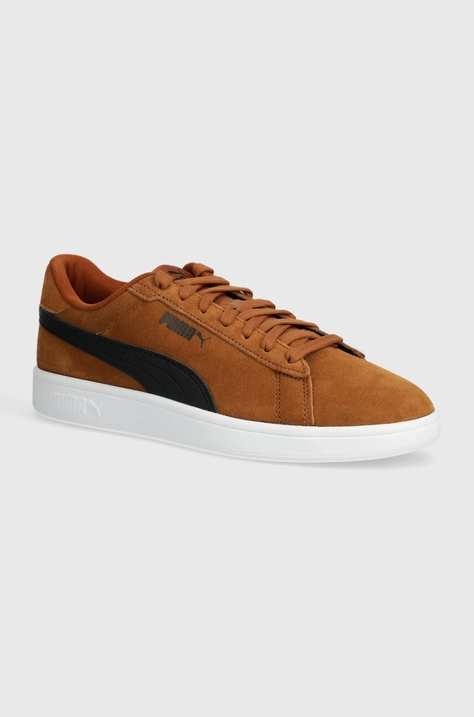 Puma sneakersy zamszowe  Smash 3.0 kolor brązowy 390984