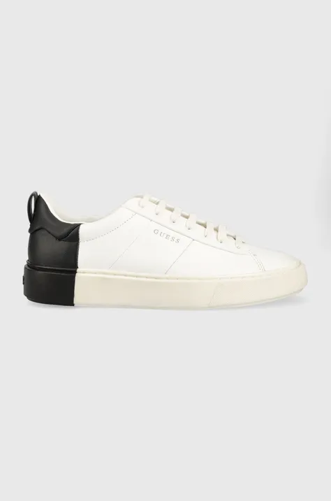 Sneakers boty Guess New Vice bílá barva, FM5NVI LEA12 WHBLK