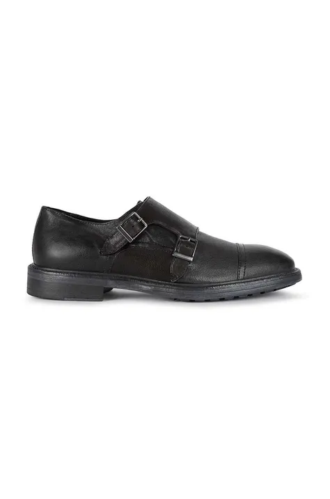 Kožne cipele Geox U AURELIO E za muškarce, boja: crna, U26F7E-000TU-C9999