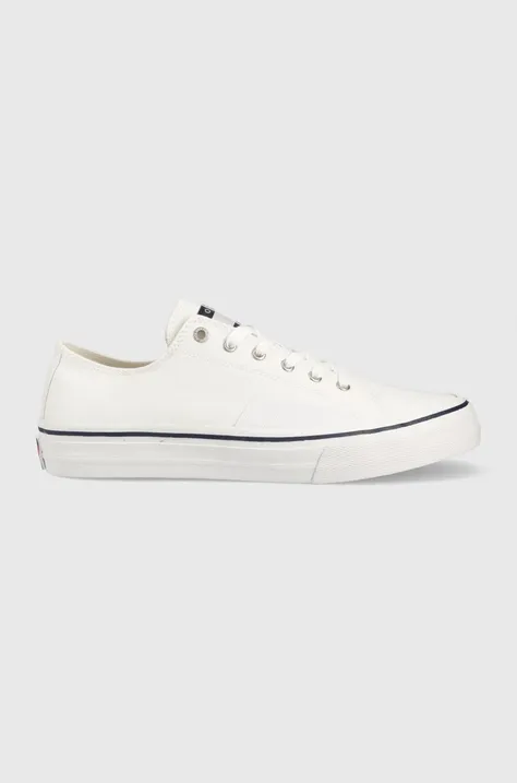 Πάνινα παπούτσια Tommy Jeans SKATE CANVAS ESS χρώμα: άσπρο, EM0EM01175