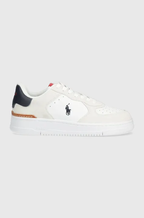 Δερμάτινα αθλητικά παπούτσια Polo Ralph Lauren Masters Crt χρώμα: άσπρο, 809891794001