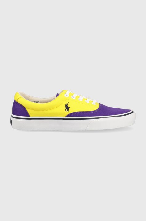 Πάνινα παπούτσια Polo Ralph Lauren Pony Keaton χρώμα: κίτρινο, 816892920001