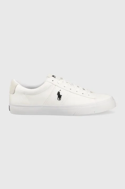 Πάνινα παπούτσια Polo Ralph Lauren SAYER χρώμα: άσπρο