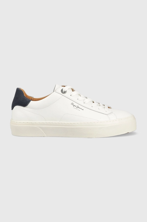 Kožené sneakers boty Pepe Jeans YOGI bílá barva, PMS30930