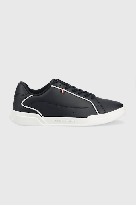 Superge Tommy Hilfiger LO CUP LEATHER mornarsko modra barva, FM0FM04429