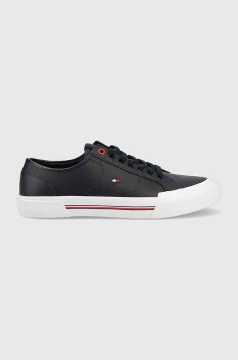 Δερμάτινα ελαφριά παπούτσια Tommy Hilfiger CORE CORPORATE VULC LEATHER