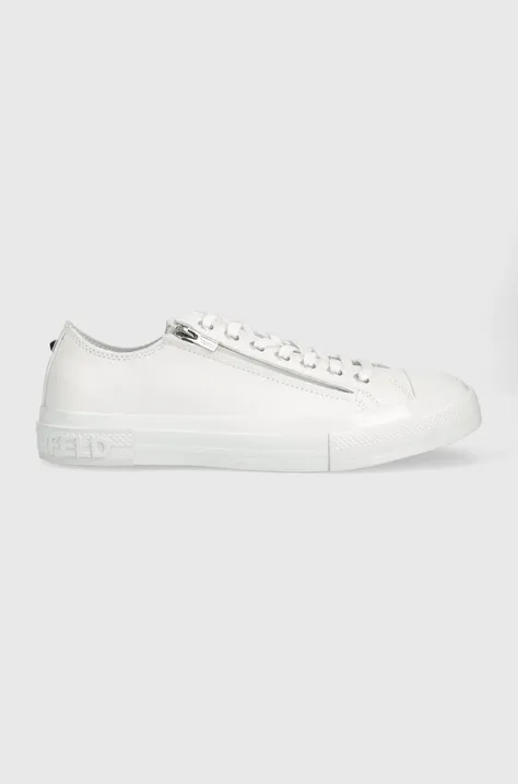 Kožené tenisky Karl Lagerfeld pánske, biela farba, KL50325 KAMPUS III
