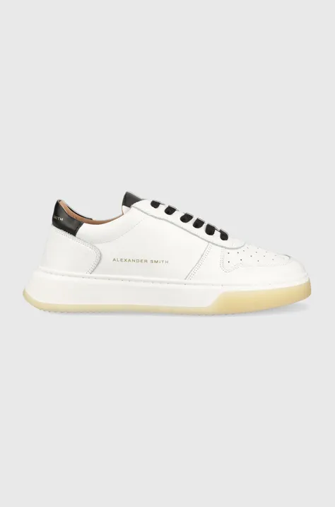 Δερμάτινα αθλητικά παπούτσια Alexander Smith Harrow χρώμα: άσπρο, ASAWT2U91WBK