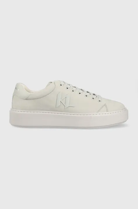 Δερμάτινα αθλητικά παπούτσια Karl Lagerfeld MAXI KUP χρώμα: γκρι, KL52217