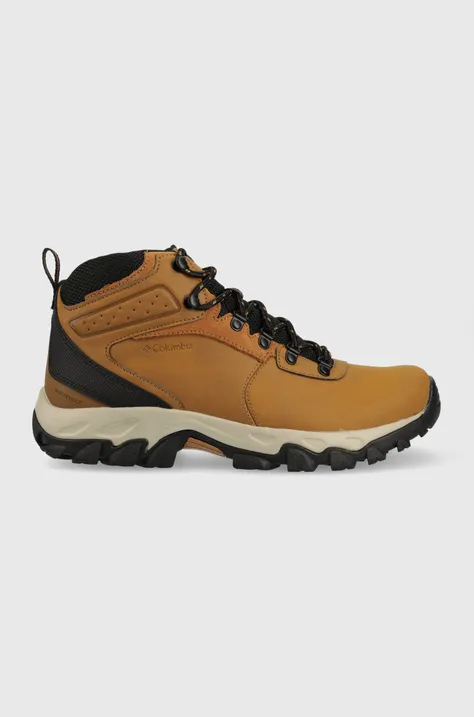 Columbia shoes Newton Ridge Plus II Waterproof men's brown color