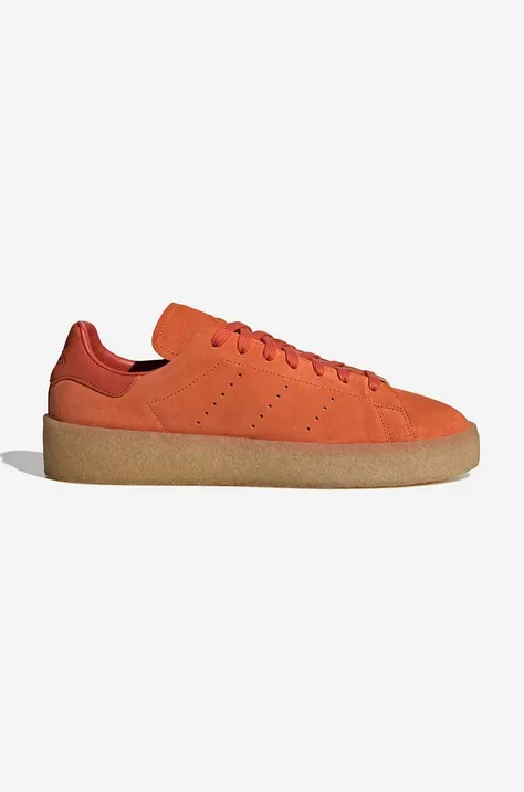 Велурени маратонки adidas Originals Stan Smith Crepe в оранжево FZ6445