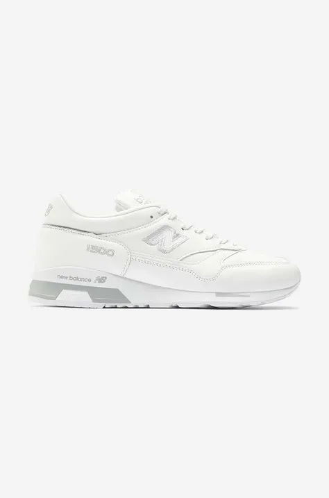 Шкіряні кросівки New Balance M1500WHI колір білий