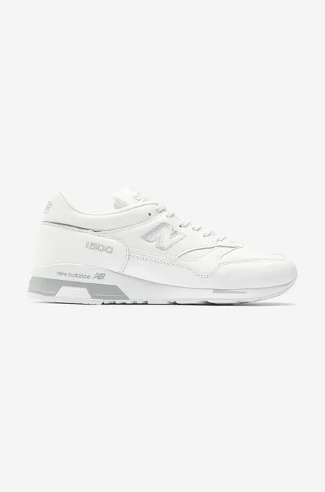 Δερμάτινα αθλητικά παπούτσια New Balance M1500WHI χρώμα: άσπρο