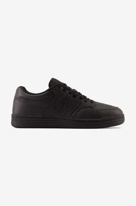 New Balance leather sneakers BB480L3B black color