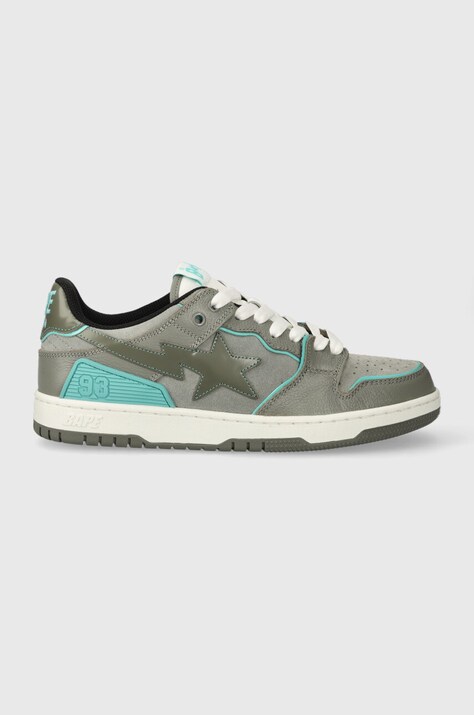 A Bathing Ape leather sneakers BAPE SK8 STA #2 001FWI701011I gray color 0