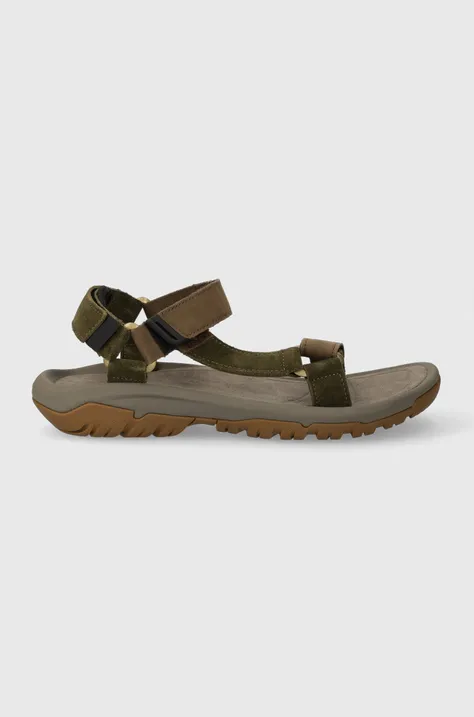 Teva suede sandals men's brown color