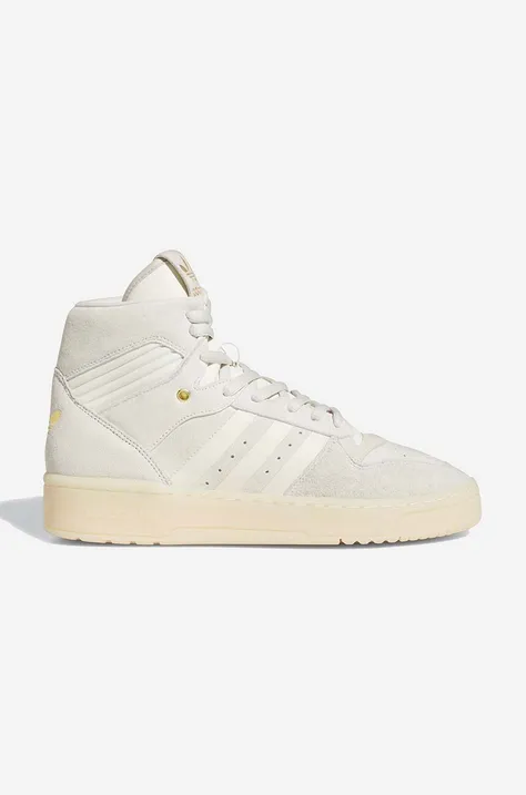 adidas Originals leather sneakers Rivalry High beige color