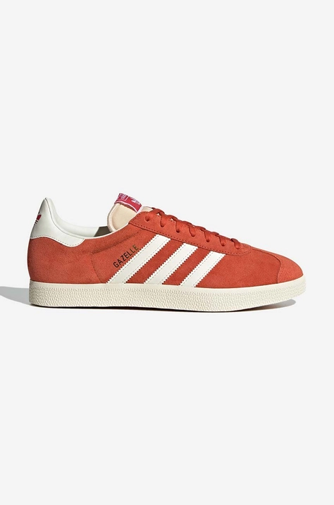 Велурени маратонки adidas Originals Gazelle в оранжево GY7339