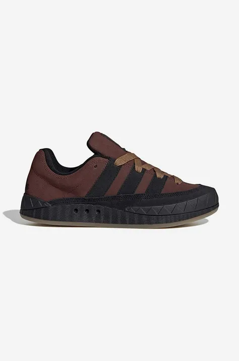 Замшеві кросівки adidas Originals Adimatic колір коричневий HQ6903-brown
