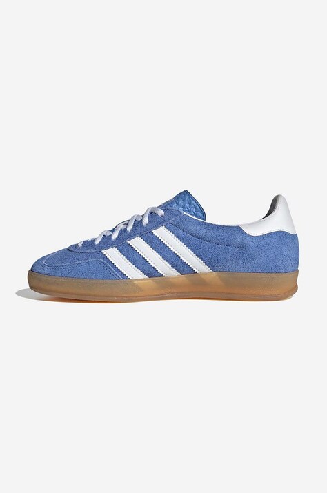 Замшеві кросівки adidas Originals Gazelle Indoor — SS23-OBU0KN, блакитний — фото 3