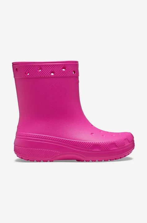 Ουέλλινγκτον Crocs Classic Rain Boot χρώμα: ροζ