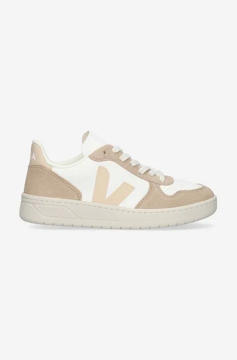 Veja sneakers din piele V-10 culoarea: bej VX053123