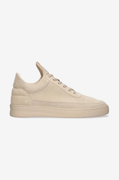 Filling Pieces leather sneakers Low Top Suede beige color 10122791990