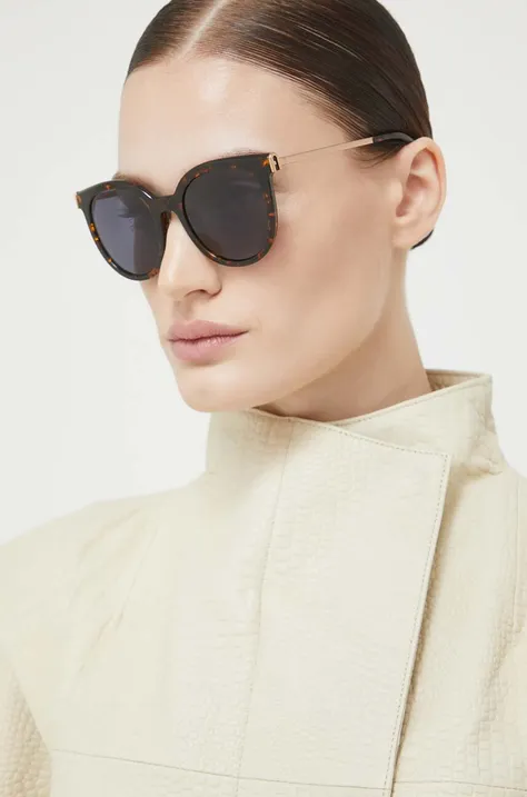 Сонцезахисні окуляри Furla жіночі колір коричневий