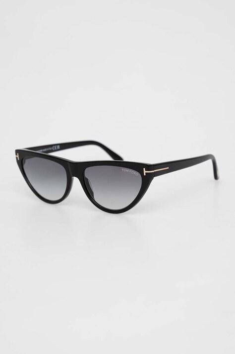 Tom Ford ochelari de soare femei, culoarea negru