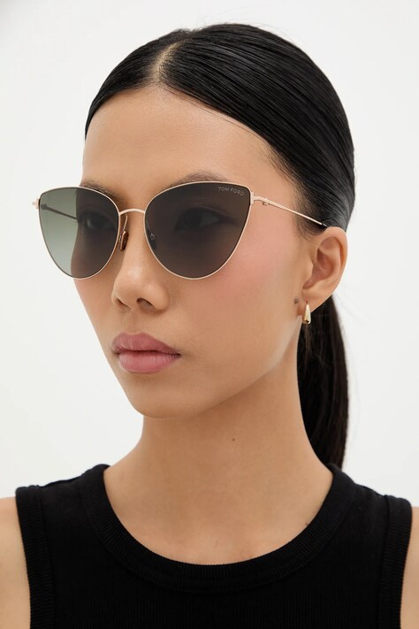 Slnečné okuliare Tom Ford dámske, čierna farba
