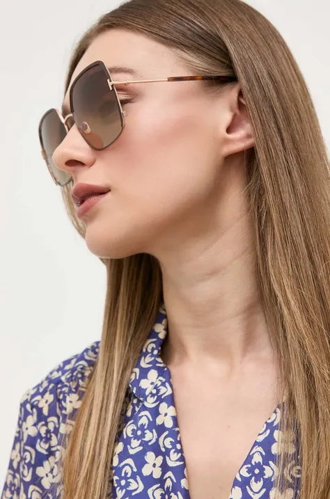 Сонцезахисні окуляри Tom Ford жіночі колір коричневий
